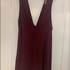 Plunging neck line dress